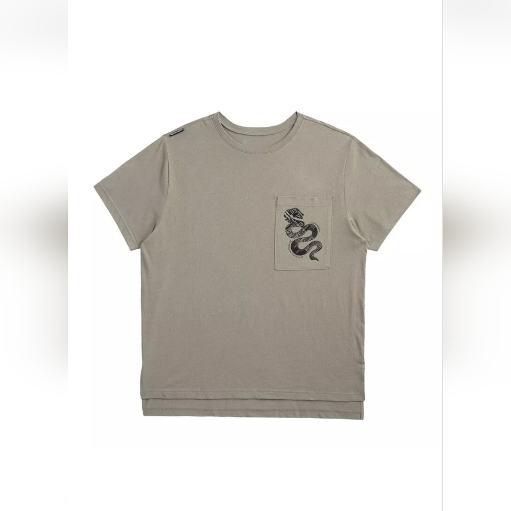 Taylor Swift Gray Short Sleeve Tee with Snake Design